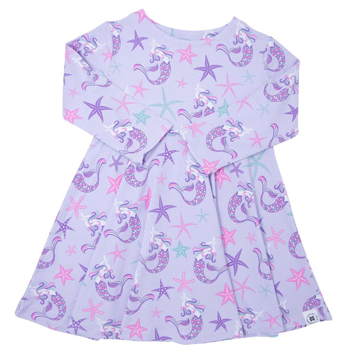 Sweet Bamboo Swirly Girl Dress Long Sleeve