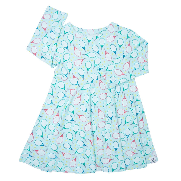 Sweet Bamboo Swirly Girl Dress Long Sleeve