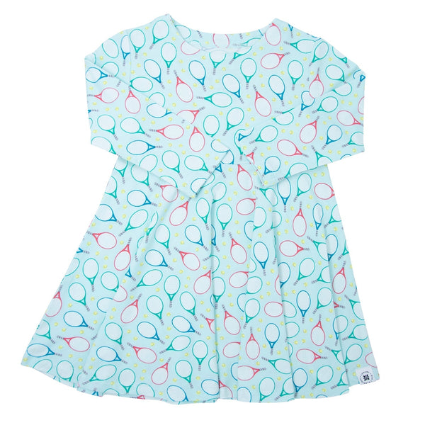 Sweet Bamboo Swirly Girl Dress Long Sleeve