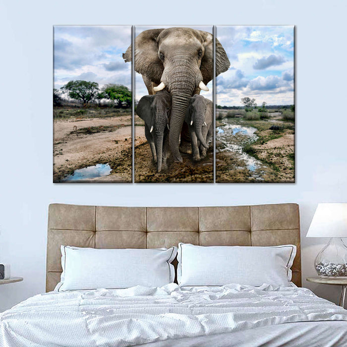 ElephantStock Safari Elephants Wall Art