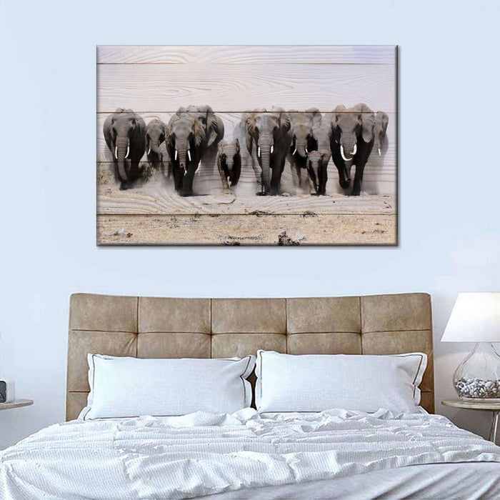 ElephantStock Elephants In Motion Wall Art