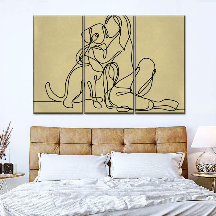 ElephantStock Woman Loving Dog Wall Art