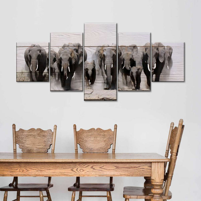 ElephantStock Elephants In Motion Wall Art