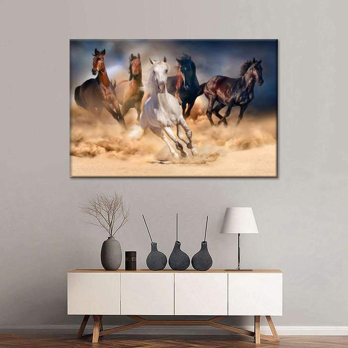 ElephantStock Running Herd Of Horses Wall Art