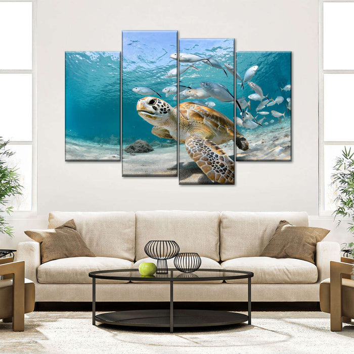 ElephantStock Curacao Fish And Turtle Wall Art