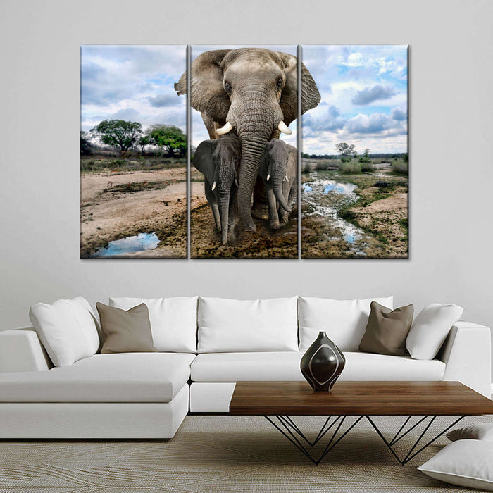 ElephantStock Safari Elephants Wall Art