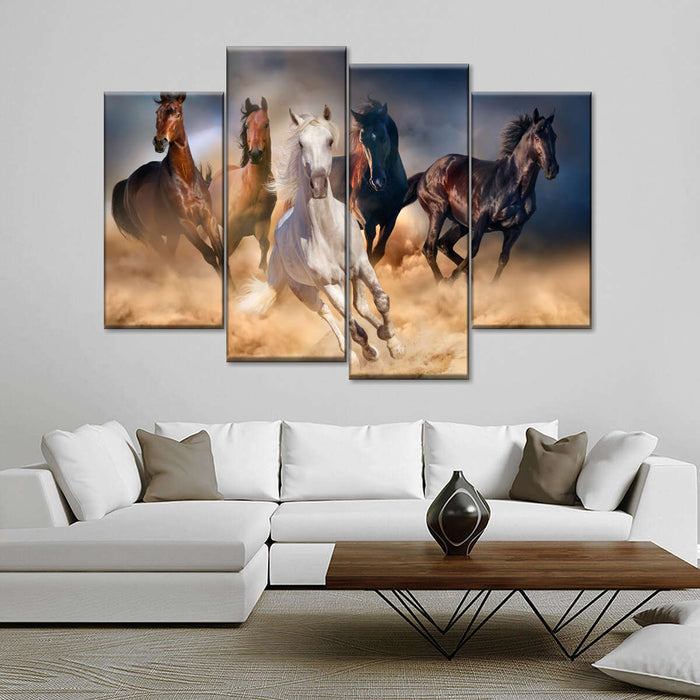 ElephantStock Running Herd Of Horses Wall Art