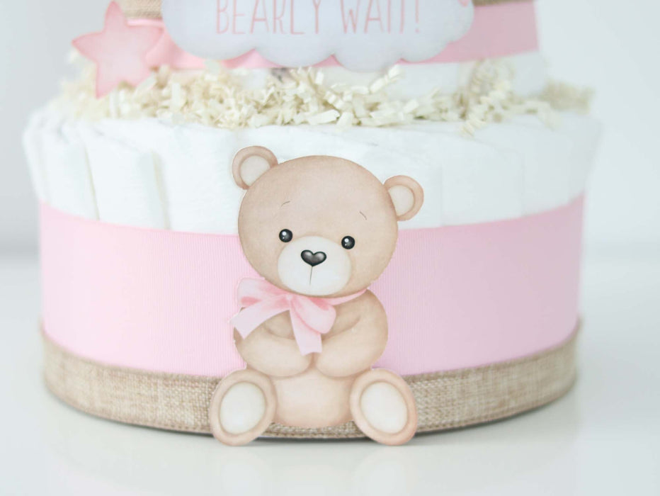 Baby Blossom Company Teddy Bear Diaper Cake Collection - Pink