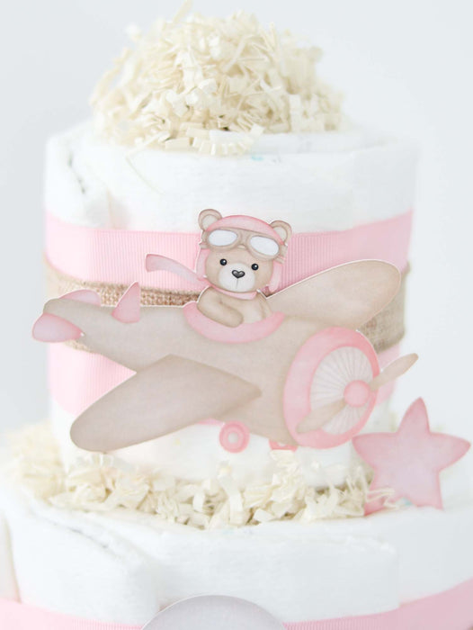 Baby Blossom Company Teddy Bear Diaper Cake Collection - Pink