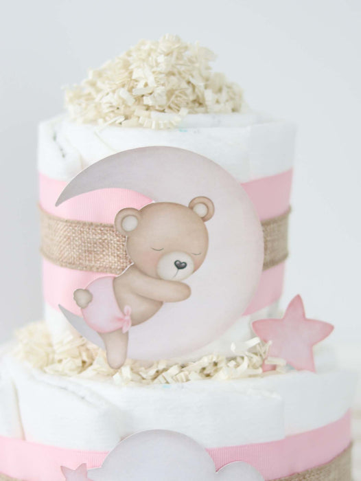 Baby Blossom Company Teddy Bear Diaper Cake Collection - Pink