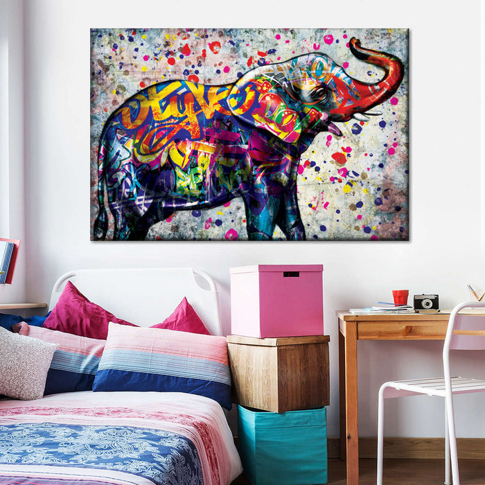 ElephantStock Epic Colorful Elephant Wall Art