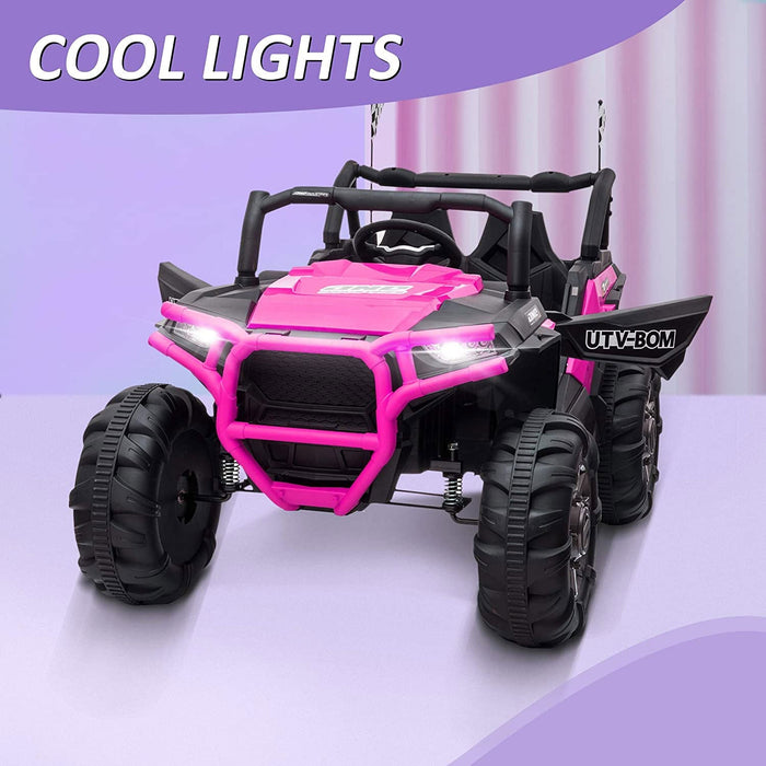 TOBBI 12V Kids Electric Battery Powered Ride On 3 Speed Toy SUV Car, Pink