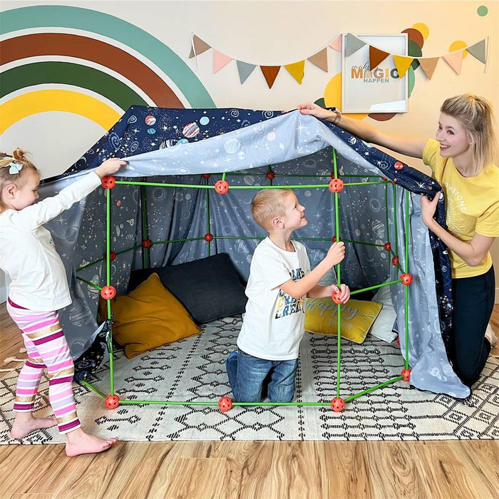 Tiny Land® Creative Fort Building Kit with 130 pcs