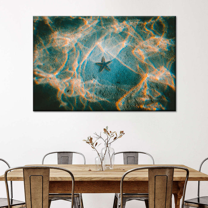 ElephantStock Sandy Underwater Starfish Wall Art