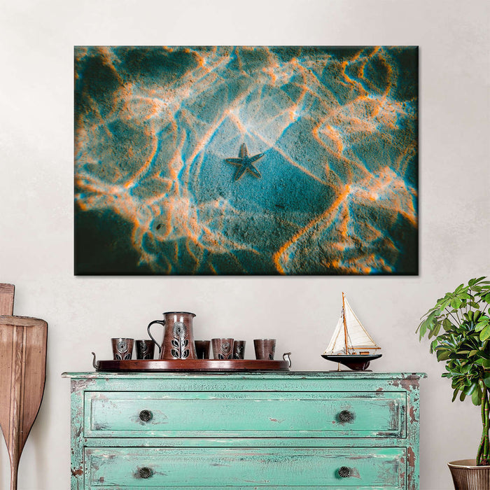 ElephantStock Sandy Underwater Starfish Wall Art