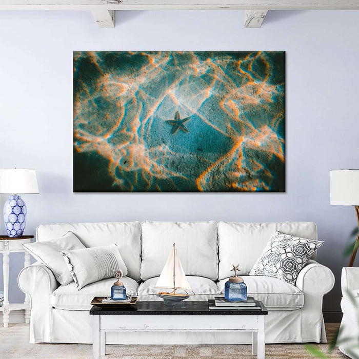 ElephantStock Sandy Underwater Starfish Wall Art