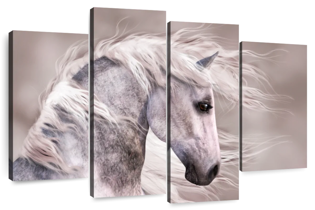 ElephantStock Arabian Dapple Grey Horse Wall Art