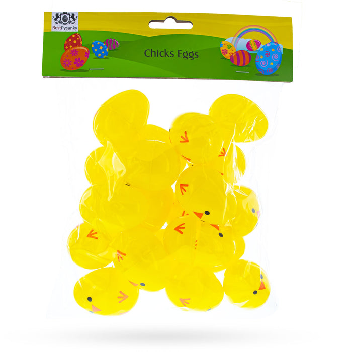 BestPysanky Cheerful Chicks: Set of 20 Chicks Fillable Plastic Easter Eggs 2.25 Inches