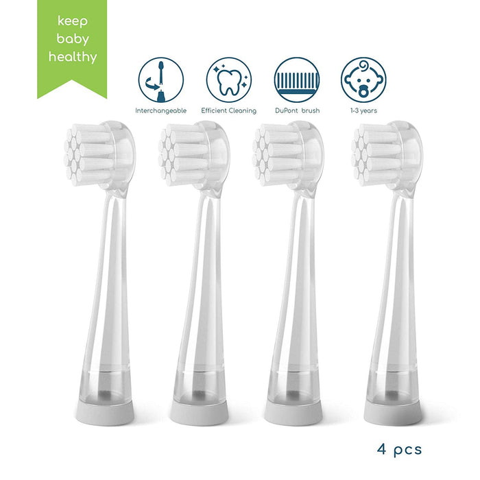 Little Martin's Baby Electric Toothbrush Replacement Heads (4-Packs)