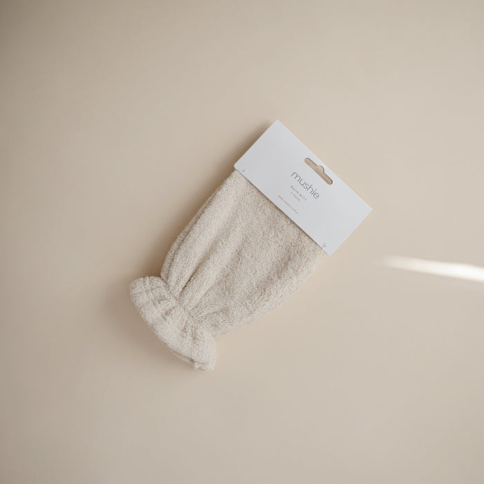 Mushie Organic Cotton Bath Mitt 2-Pack