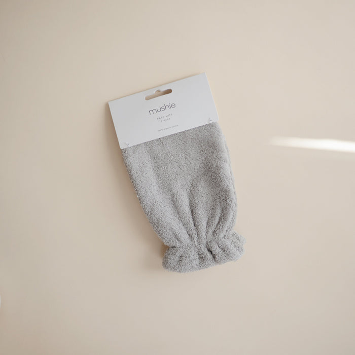 Mushie Organic Cotton Bath Mitt 2-Pack