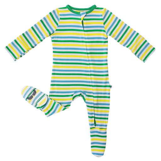 Free Birdees Tractors Stripe Footie (NB-3T)