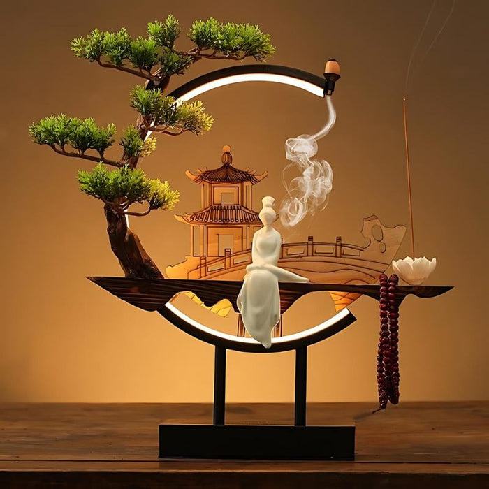 Residence Supply Tranquil Incense Burner Table Lamp