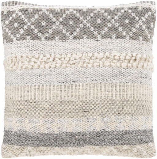 Hauteloom Truckee Neutral Textured Wool Throw Pillow