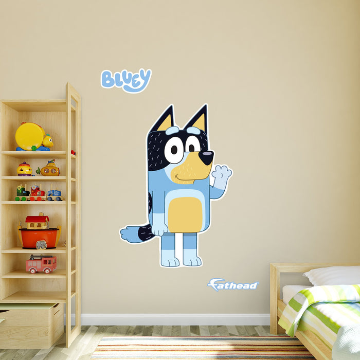 Fathead Bluey: Bandit RealBig - Officially Licensed BBC Removable Adhesive Decal