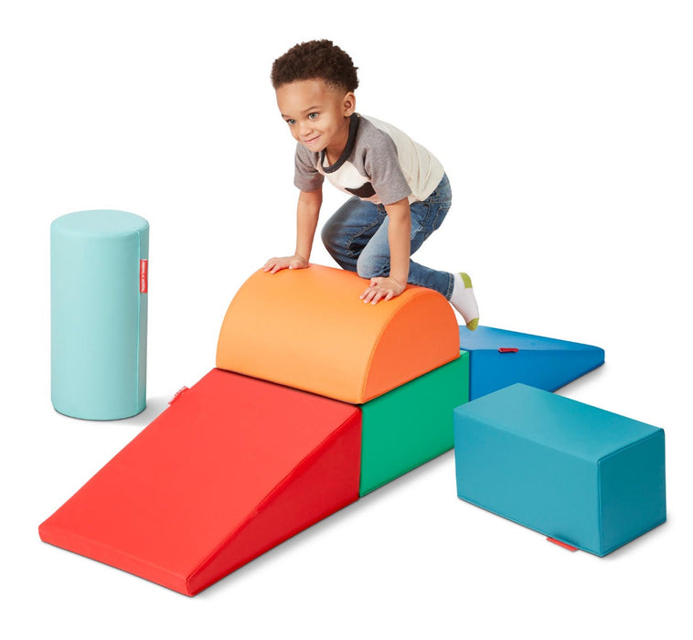 Radio Flyer Tumble Town Foam Climbing Blocks for Toddlers - Rainbow