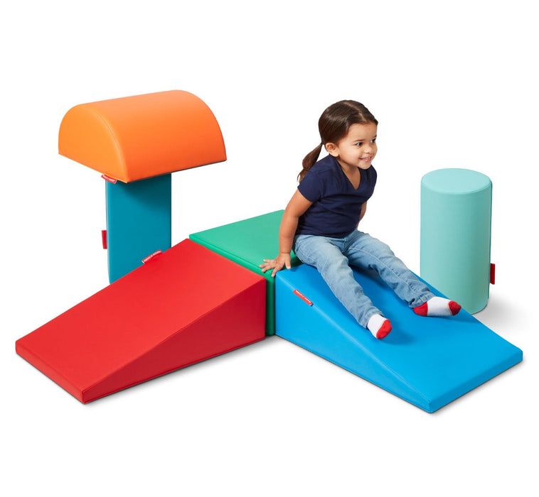 Radio Flyer Tumble Town Foam Climbing Blocks for Toddlers - Rainbow