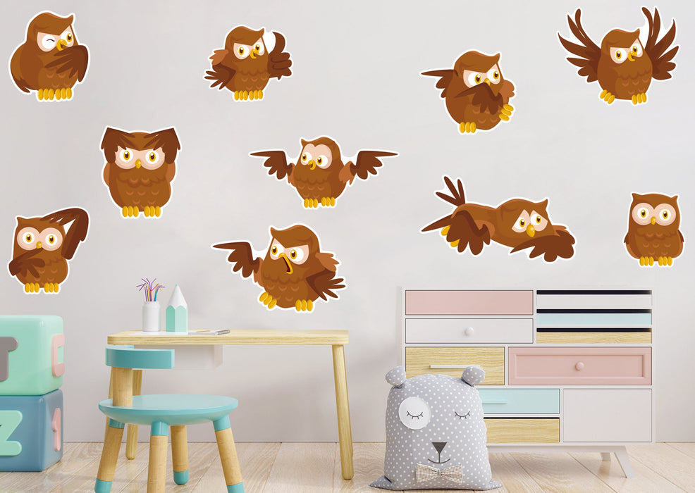 Fathead Nursery: Owl Brown Owls Collection - Removable Wall Adhesive Decal