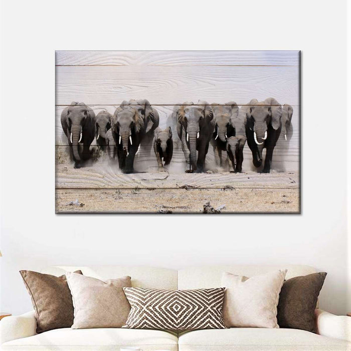 ElephantStock Elephants In Motion Wall Art