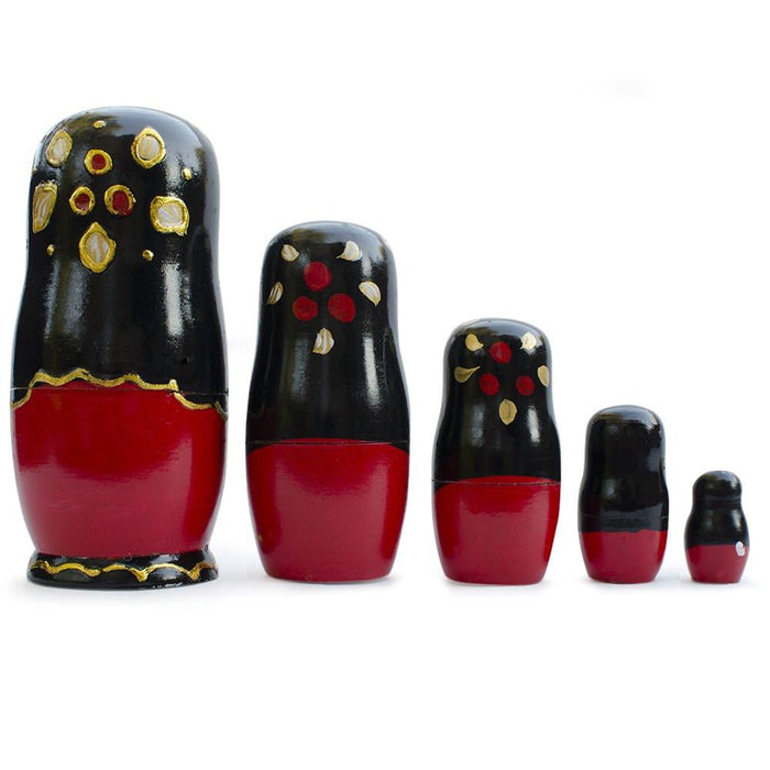 BestPysanky Set of 5 Strawberries Nesting Dolls Matryoshka 6.5 Inches