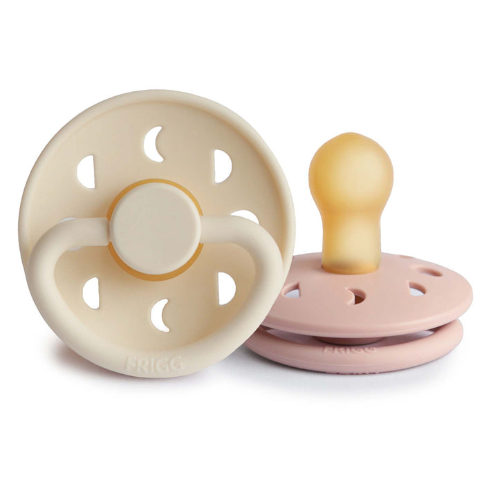 Mushie FRIGG Moon Natural Rubber Pacifier 2-Pack