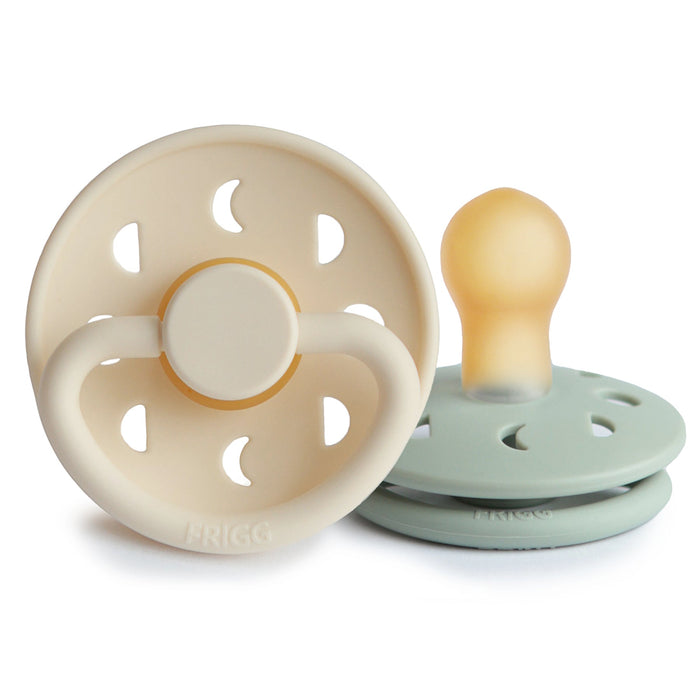 Mushie FRIGG Moon Natural Rubber Pacifier 2-Pack