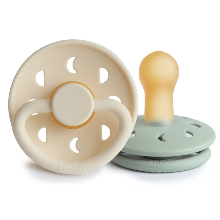 Mushie FRIGG Moon Natural Rubber Pacifier 2-Pack