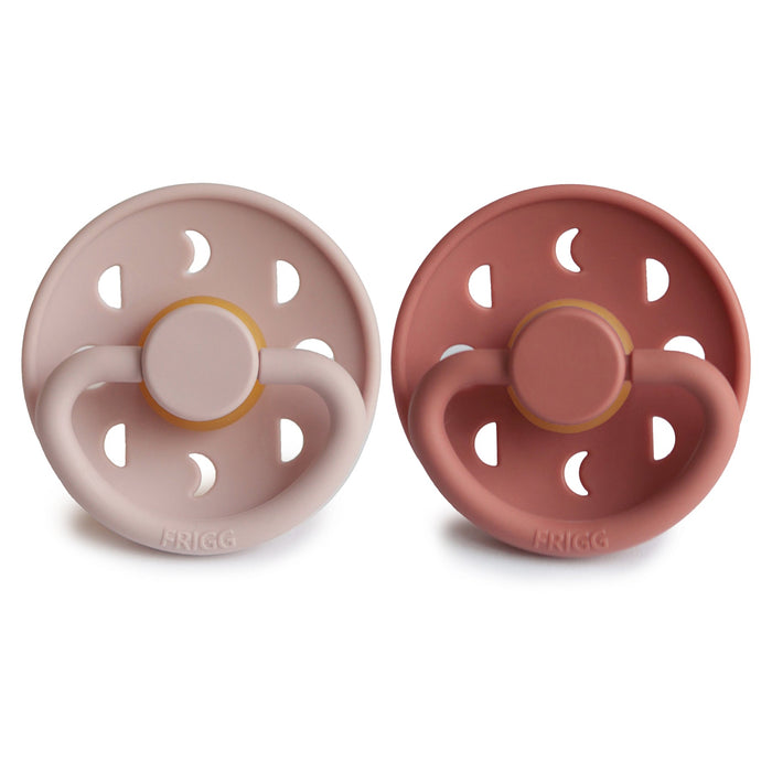 Mushie FRIGG Moon Natural Rubber Pacifier 2-Pack