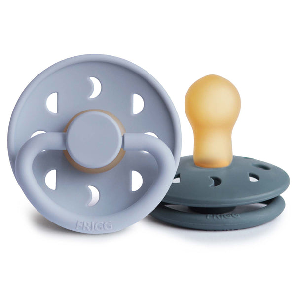 Mushie FRIGG Moon Natural Rubber Pacifier 2-Pack