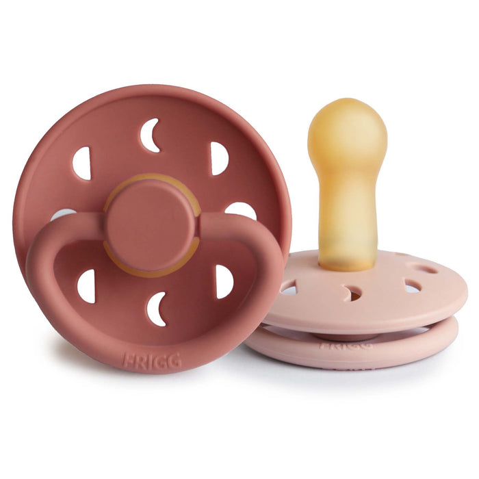 Mushie FRIGG Moon Natural Rubber Pacifier 2-Pack