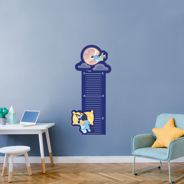 Fathead Bluey: Bluey Growth Chart - Officially Licensed BBC Removable Adhesive Decal