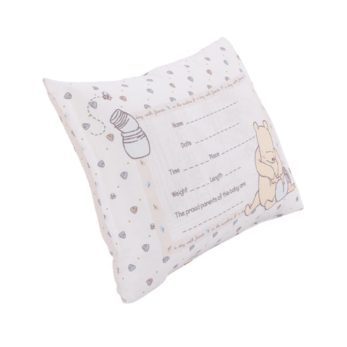 Disney Winnie the Pooh Decorative Keepsake Pillow – Personalized Birth Pillow