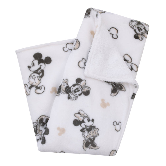 Disney Mickey and Minnie Mouse Sherpa Baby Blanket