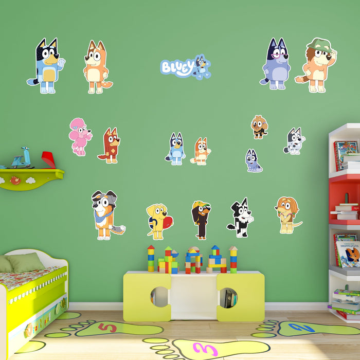 Fathead Bluey: Bluey Characters Collection - Officially Licensed BBC Removable Adhesive Decal
