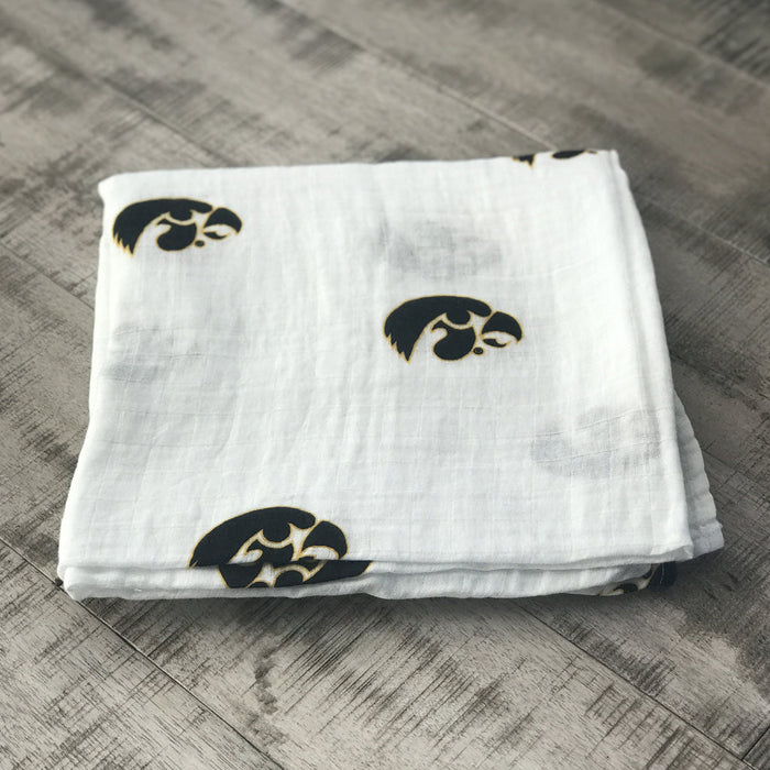 Three Little Anchors University Of Iowa Swaddle Blanket