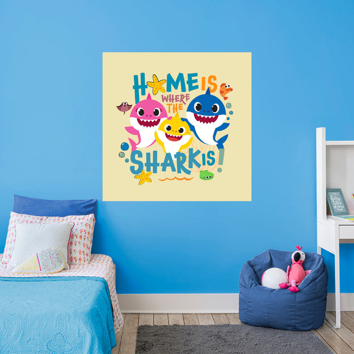 Fathead Baby Shark: Home Poster - Officially Licensed Nickelodeon Removable Adhesive Decal
