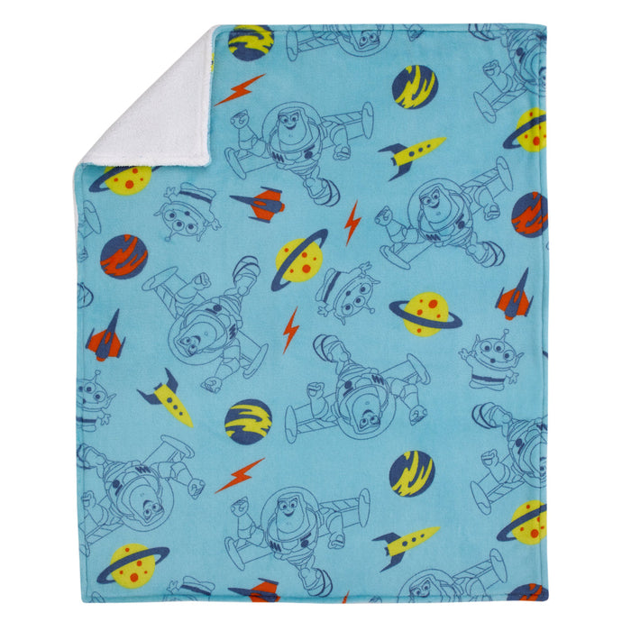 Disney Toy Story Lightyear Sherpa Baby Blanket