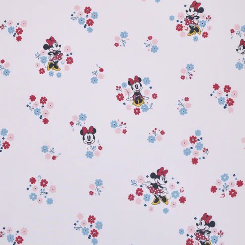 Disney Minnie Mouse Small Town Floral Fitted Crib Sheet