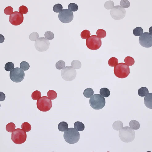 Disney Watercolor Mickey Ears Fitted Mini Crib Sheet