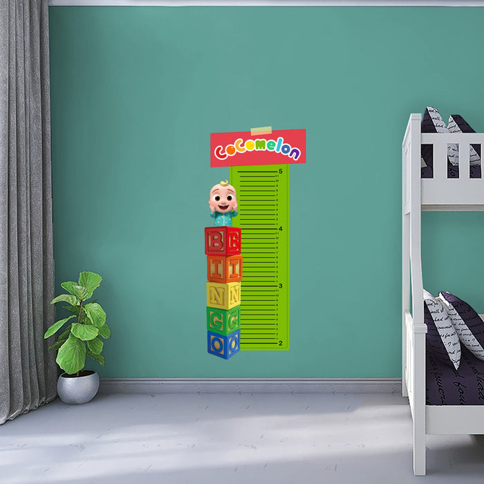 Fathead JJ Blocks Growth Chart - Officially Licensed CoComelon Removable Adhesive Decal